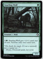 Snarling Wolf 199/277 Innistrad: Midnight Hunt MTG Common