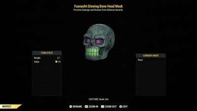 Glowing bone head Mask  Xbox