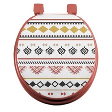 Abattant WC Imprimé "Esteban" 47cm Terracotta