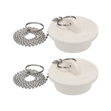 2Pcs 1-1/2" White Tub Stoppers DIY Bathtub Stoppers