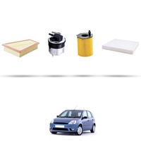 Hoffcar Set Service - 4 Filter Kompatibel Mit Ford Fiesta V 1.6 Tdci 66Kw Ab