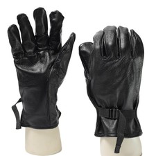 Genuine Belgian Army Faux Leather Gloves Uniform Black
