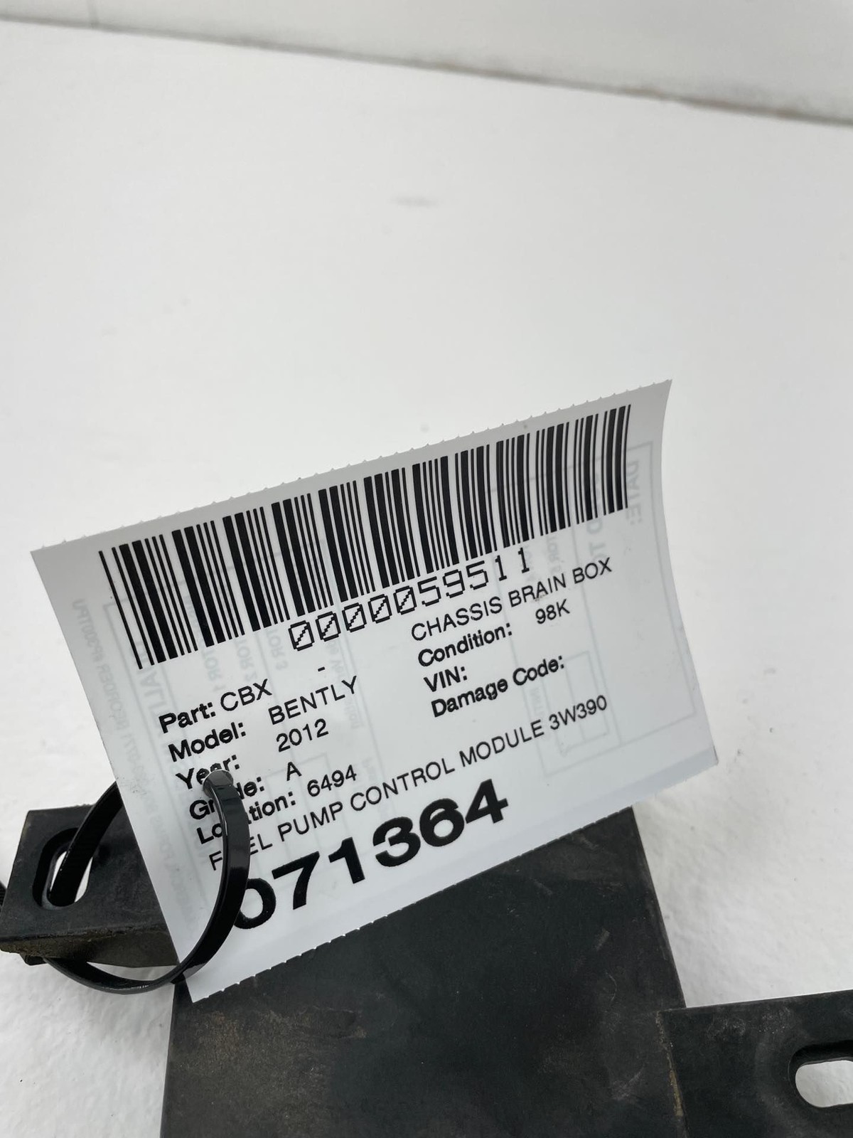 2011-2018 Bentley Continental Oem FUEL PUMP CONTROL MODULE 3W3906093