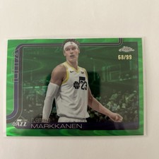 2025-26 Topps Chrome LAURI MARKKANEN Green Refractor /99 Utah Jazz