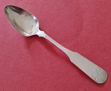 Antique Newell N Harding Coin Silver Spoon 6" c.1810-30 Haverhill Massachusetts