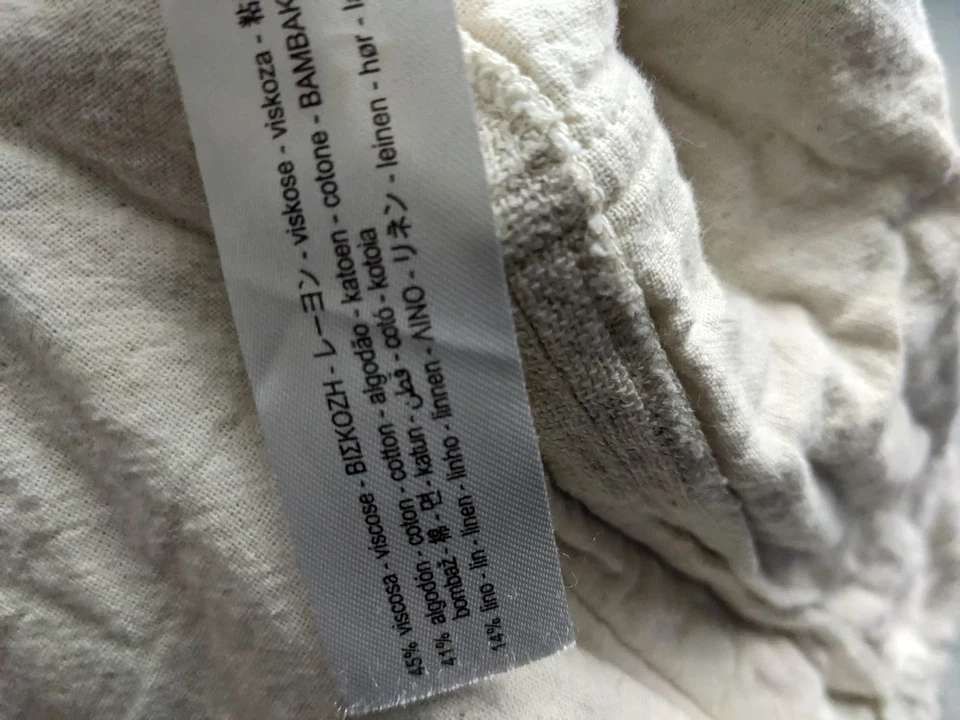 Cárdigan Zara Mujer Talla M Beige Mezcla de Lino Blazer Un Botón Manga 3/4   Foto 4 de 4