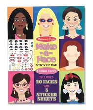 Make-A-Face Fashion Faces Sticker Pad - Melissa  Doug
