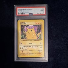 Pokémon 1999 Game Pikachu #58 Yellow Cheeks PSA 9 Cert 159247451