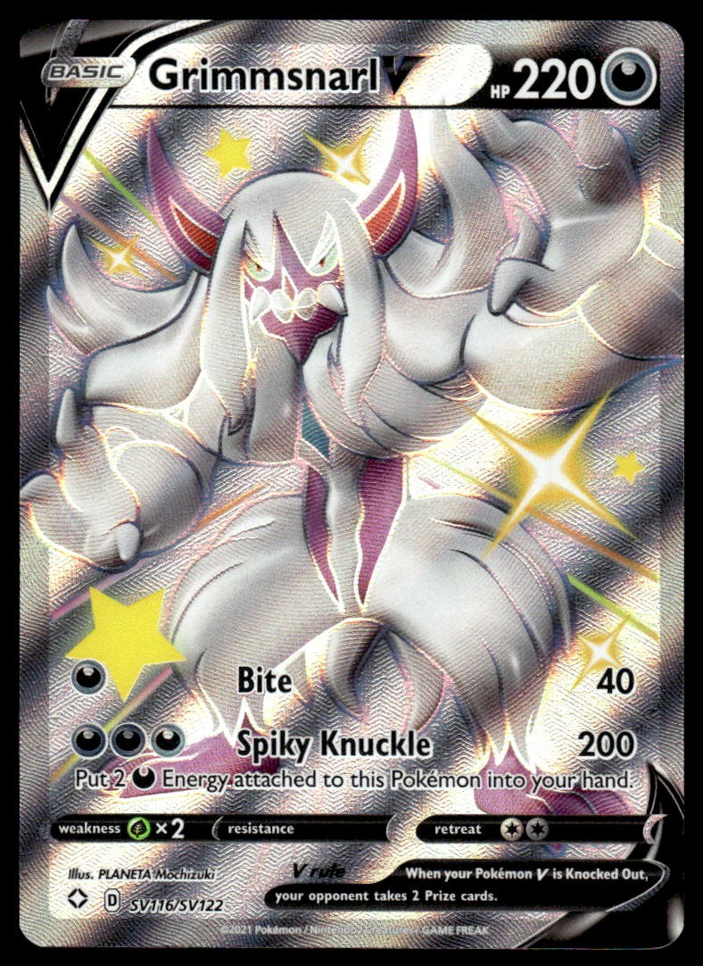 Pokemon TCG Shining Fates: Shiny Vault #SV116/SV122 Grimmsnarl V NM