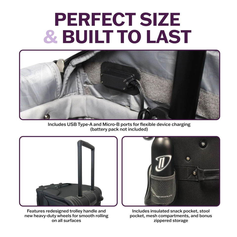 Pequeña Bolsa de Confeti con Perchero Telescópico, Puerto USB, Bolsillo Aislante,... Foto 4 de 4