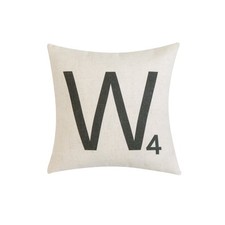 Letter-W4 With Polyester Insert Pillow