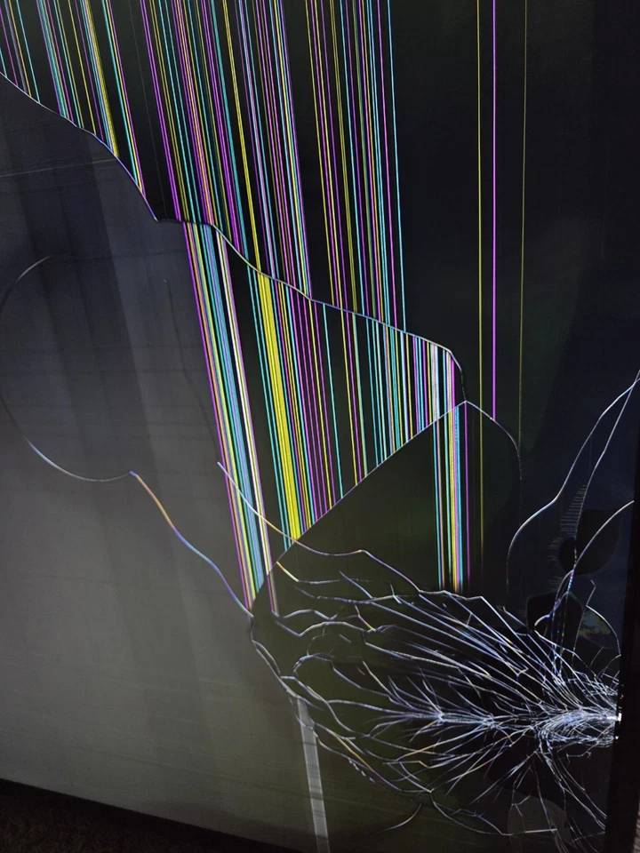 55' Philips Flat Screen TV, CRACKED, PARTS TV - Image 2 of 3