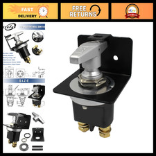 Battery Disconnect Switch with Lockout Plate - Fits Negative Terminal, Safety Cu