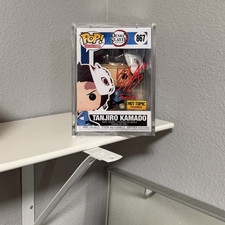 Funko Pop! Tanjiro Demon Slayer #867 Signed by Zach Aguilar JSA W/protector