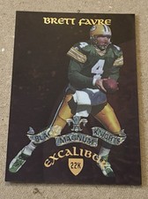 1997 Excalibur #03 Brett Favre Black Magnum Knights 22K 86/250 Packers HOF