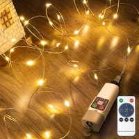 Bowfar Lichterkette Aufladbare Batterie 10M USB Lichterkette Innen Warmweiß |