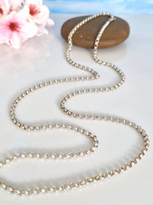 Wunderschöne ältere breite Erbsenkette Silber 835, Meistermarke, 80cm