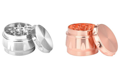 Pack of 2 Small Grinders 40mm Grinder One Silver Grinder & One Rose Gold Grinder