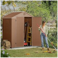 Garden Shed Keter Darwin 6 x 4 ft BROWN Outdoor Apex Patio Plastic Storage