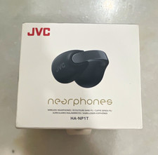 JVC Nearphones HA-NP1T True Wireless Bluetooth Ear-Hook Earbuds w/ Case Black