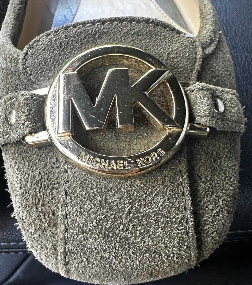 MICHAEL Michael Kors Mujer Fulton Moc Gamuza Slide Planos Oliva, Talla: 8 M Foto 2 de 4