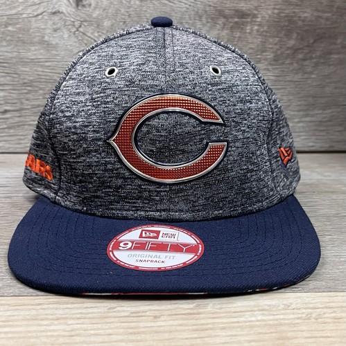 Cappello CHICAGO BEARS New Era adulto OSFM grigio/marino/arancione logo snapback berretto NFL nuovo con etichette - Foto 6 di 22