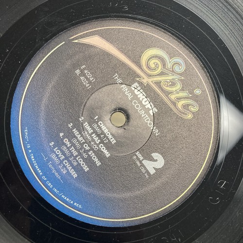 Europe Lp Vinyl The Final Countdown Rare Original Vinyl Embossed Jacket FE40241 - Foto 7 di 8