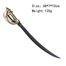 2x Deluxe Pirate Sword Prop Party Pirates Costume Cutlass Fancy Dress Adult Kids