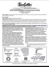 Sunsetter Awning Hood End Plate Kit For 14'-20' Awnings  4714-4 Cream