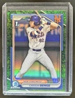 2024 Bowman Draft Carson Benge Chrome Green Grass Refractor 1st #/99 Mets