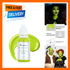 Green Face Body Paint Water Based Washable Halloween Cosplay Makeup 0.6oz