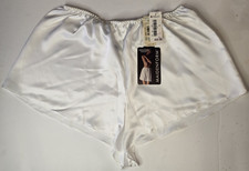 Vintage Maidenform Satin Shorts White Size 7 NWT Union Made