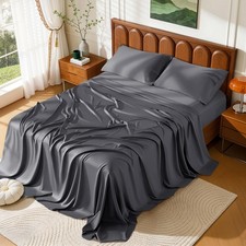 100 Viscose Derived from Bamboo Sheets Queen Size, Hotel Luxury Bed Sheets S...