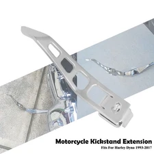 Chrome Stand Kickstand Extension Fit For Harley Dyna Low Rider Wide Glide 93-17