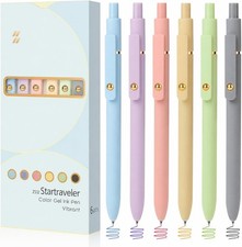 Colored Pens, 6 Pack Colorful Gel Pens, Quick-Dry 0.7mm Medium Point for