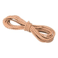 3mm Round Braided Leather Cord for Crafts Jewelry Making, Khaki(3 Yards)