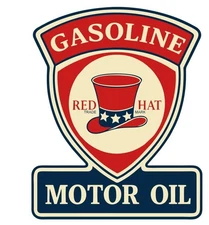 Red Hat Gasoline Oil & Gas Gas Pump Gas Station Racing Sticker Decal R8342