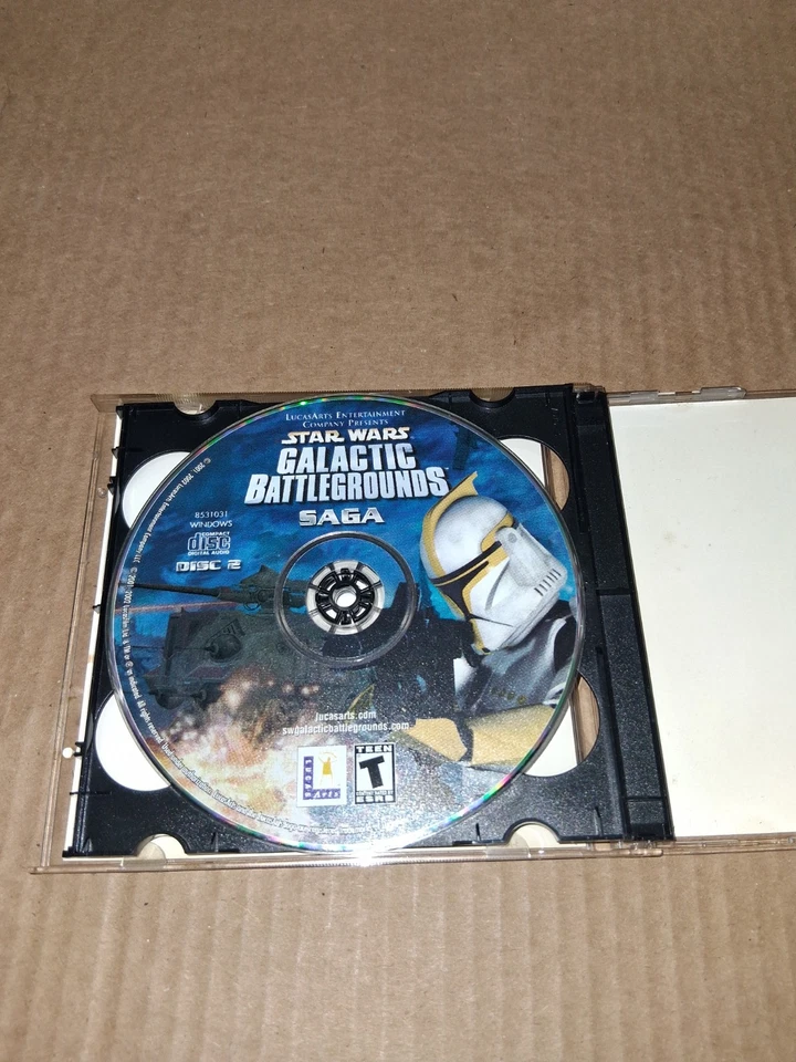 Star Wars Galactic Battlegrounds Saga PC Juego de 2 Discos LucasArts 2002 Completo En Caja Original Foto 4 de 4