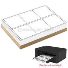 3-1/3" x 4" Mailing Shipping Labels 6 Per Sheet For InkJet & Laser Printer 6 UP