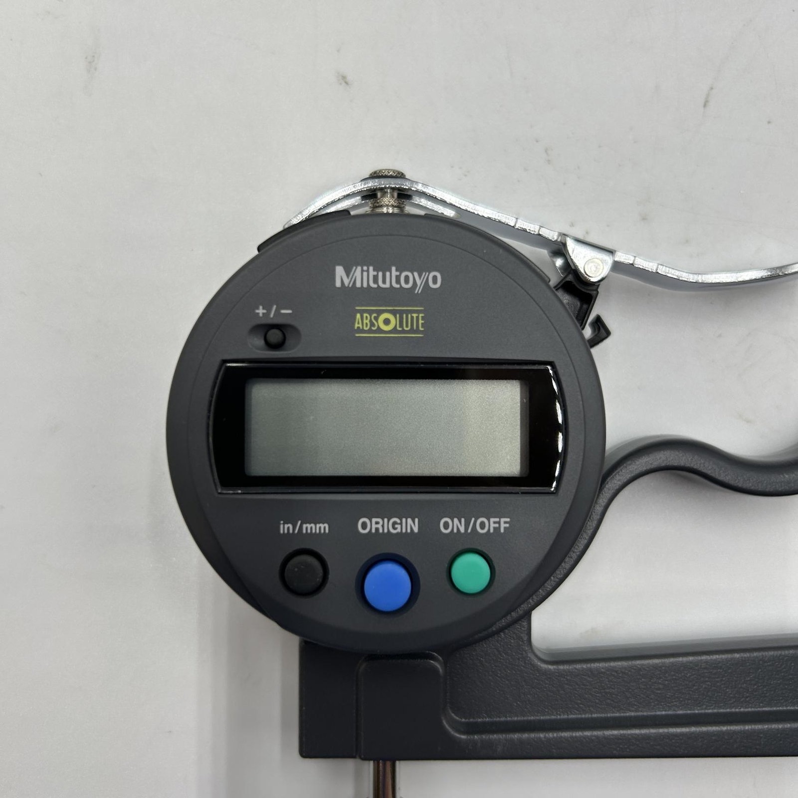 Mitutoyo 547520S Digital Thickness Gauge with Flat Anvil, 120mm Throat