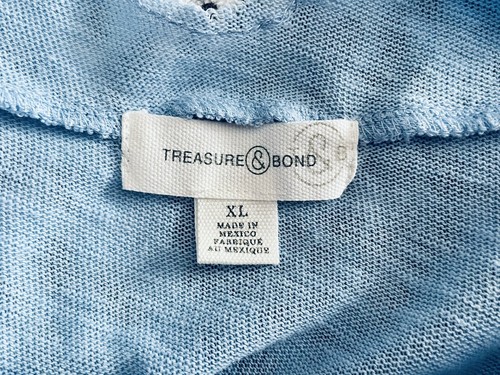 TREASURE & BOND Sky Blue V-Neck Sleeveless Sweater SIZE XL - Picture 5 of 6