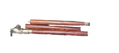 Vintage Messing Ziegenkopf Griff Antik Viktorianisch Holz Gehstock Stock Geschenk - Bild 7 von 8