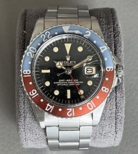 Vintage Rolex GMT-Master 1675 Pointed Crown Guards Gilt Underline Dial 1963 