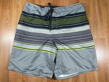 Ocean Pacific OP Shorts Mens Size XL Multicolor Striped Drawstring Swim Trunks