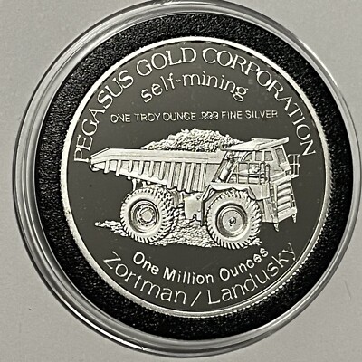 1992 Pegasus Dump Truck KEY DATE Proof Coin 1 Troy Oz .999 Fine