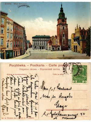 CPA AK POLAND KRAKOW Glowny Rynek z kosciolem N. Panny Maryi (288255