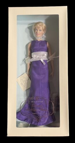 Franklin Mint Princess Diana The People’s Princess Portrait Doll Purple Dress - Picture 1 of 2