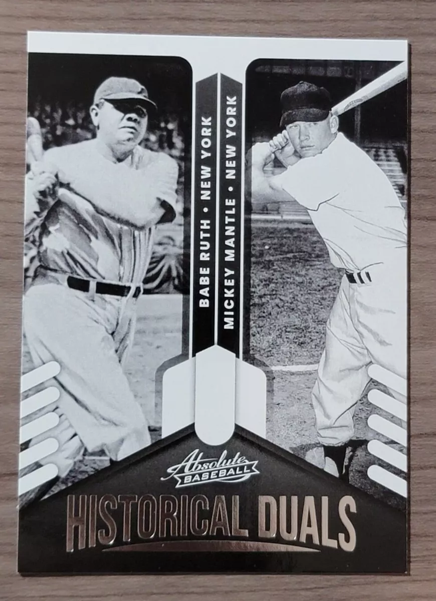 2022 Panini Absolute Babe Ruth / Mickey Mantle Historical Duals Insert #HD-BM!!