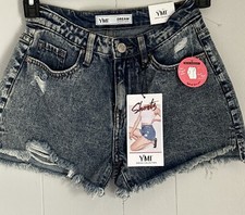 YMI Dream Collection Denim JUNIOR Shorts Back Comfort Stretch Size 3/26 NWT