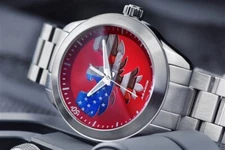 ARAGON A525RED ANTIGRAVITY AMERICAN EAGLE FLAG SWISS MADE AUTOMATIC MOVEMENT